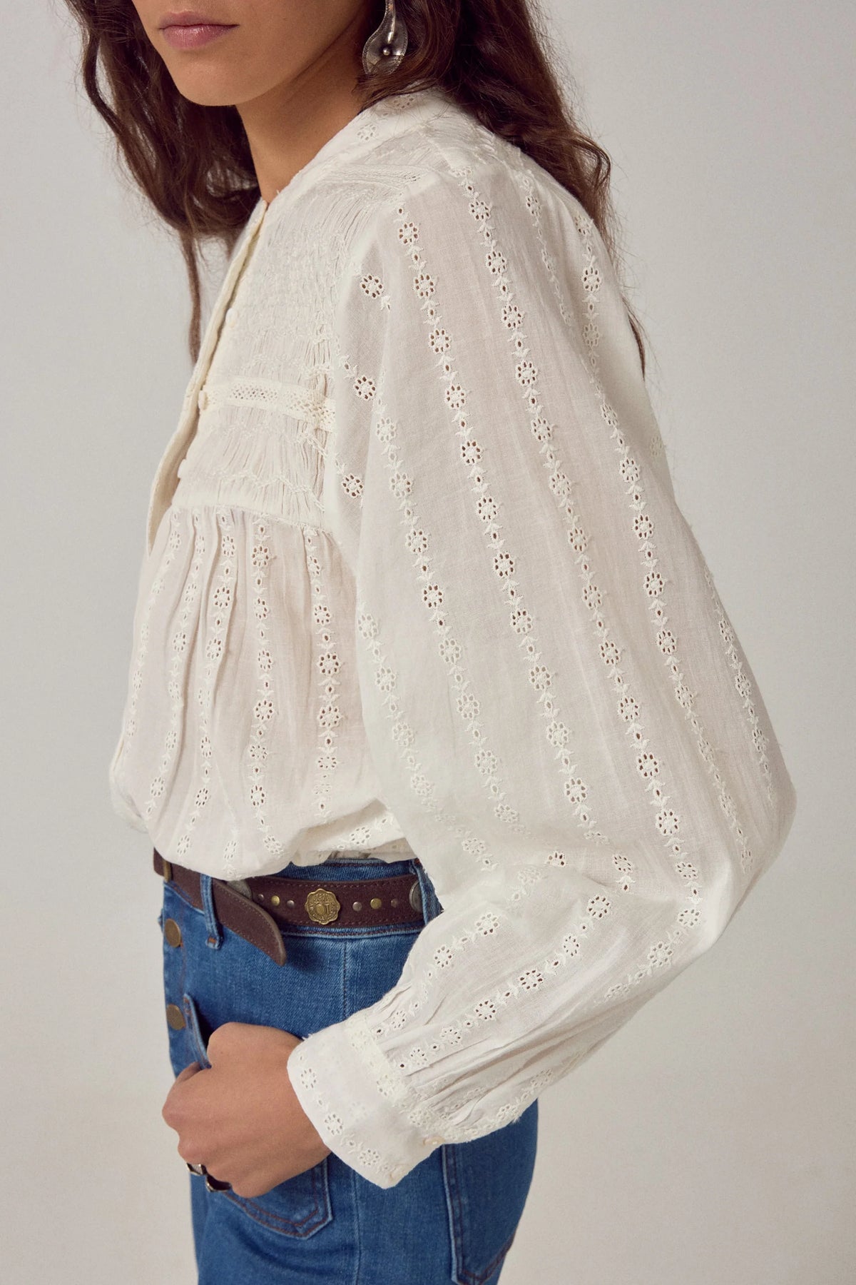 Maison Hotel Paoli Sapore Di Sale Blouse in Blanco