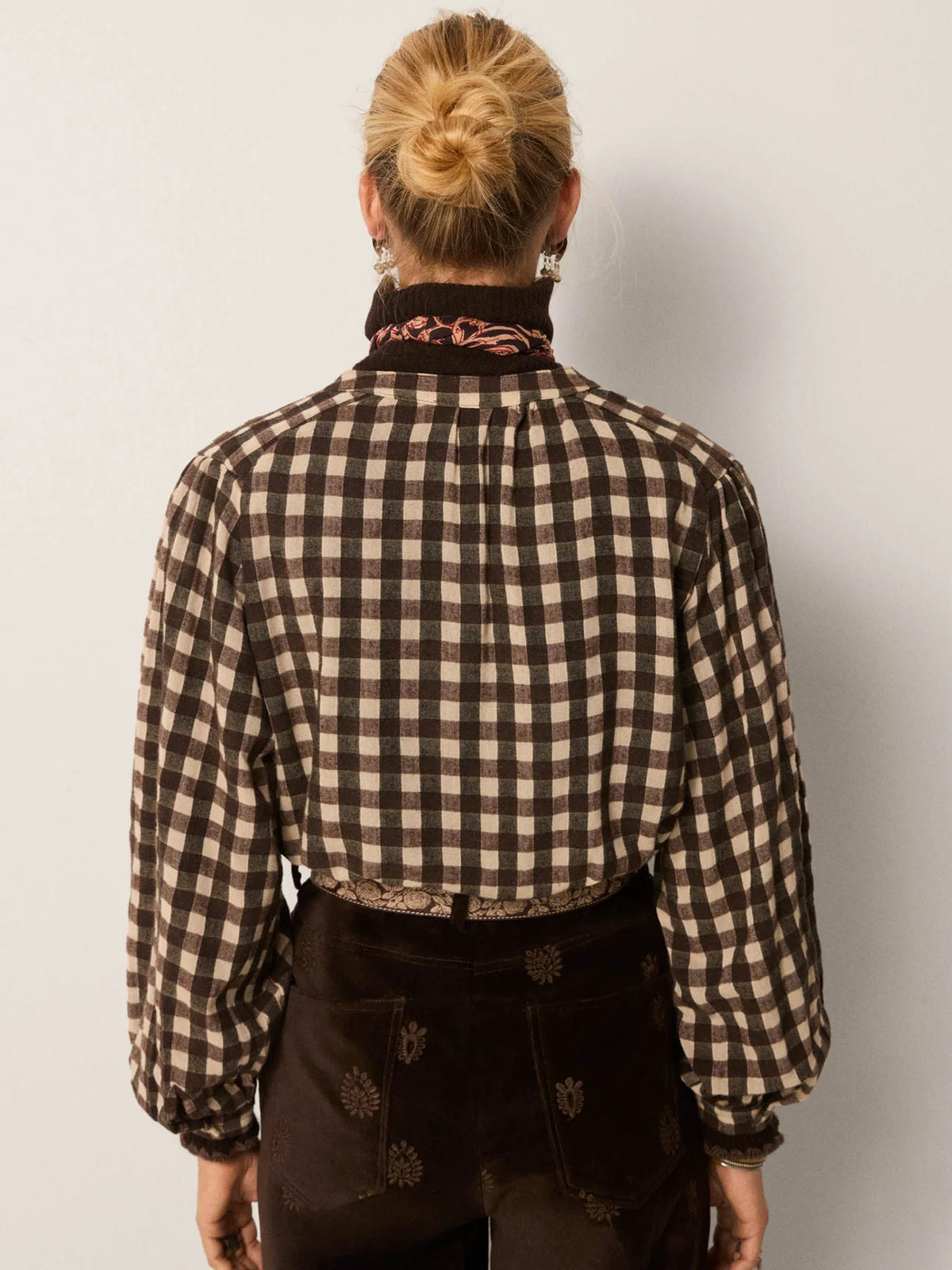 Maison Hotel Rebecca Blouse in Chocolat