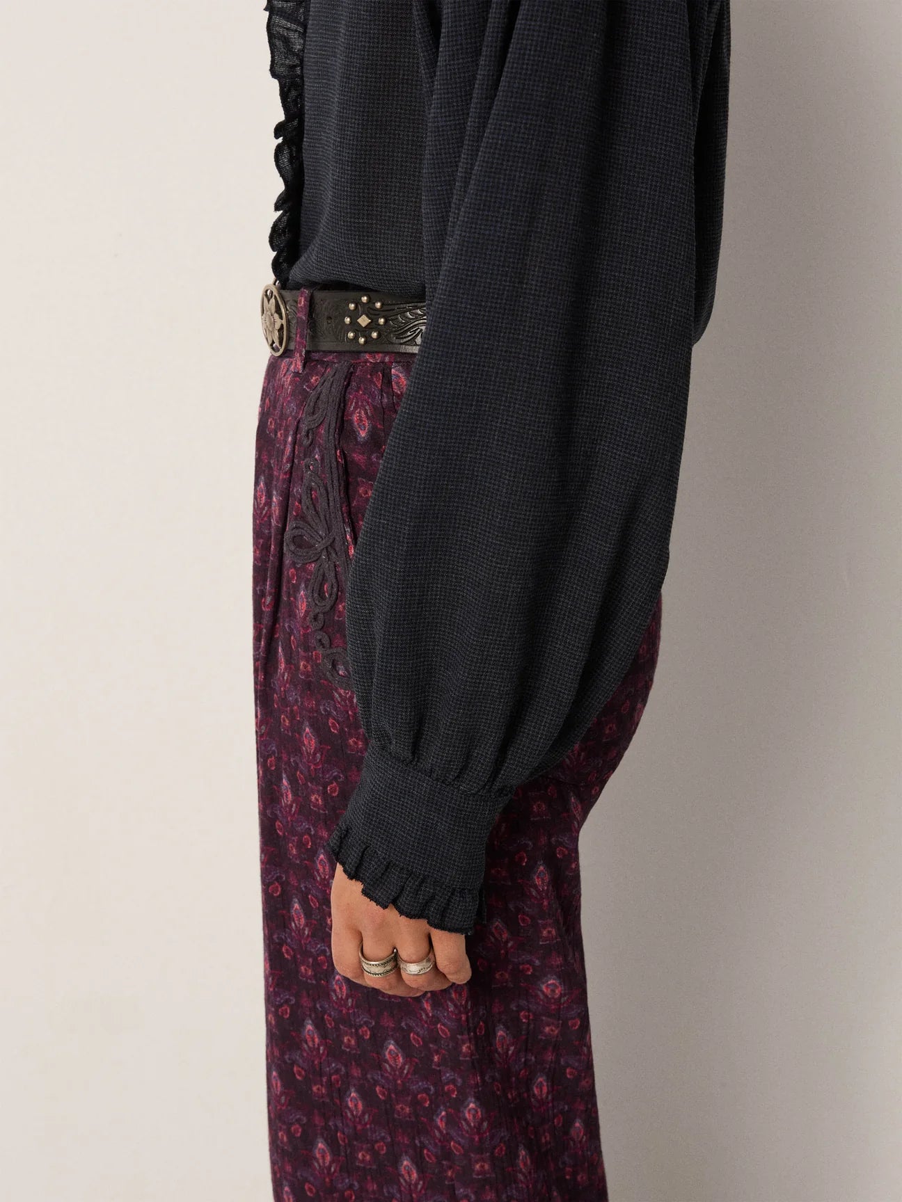 Maison Hotel Celeste Blouse in Eclipse Blue