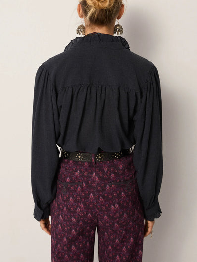 Maison Hotel Celeste Blouse in Eclipse Blue