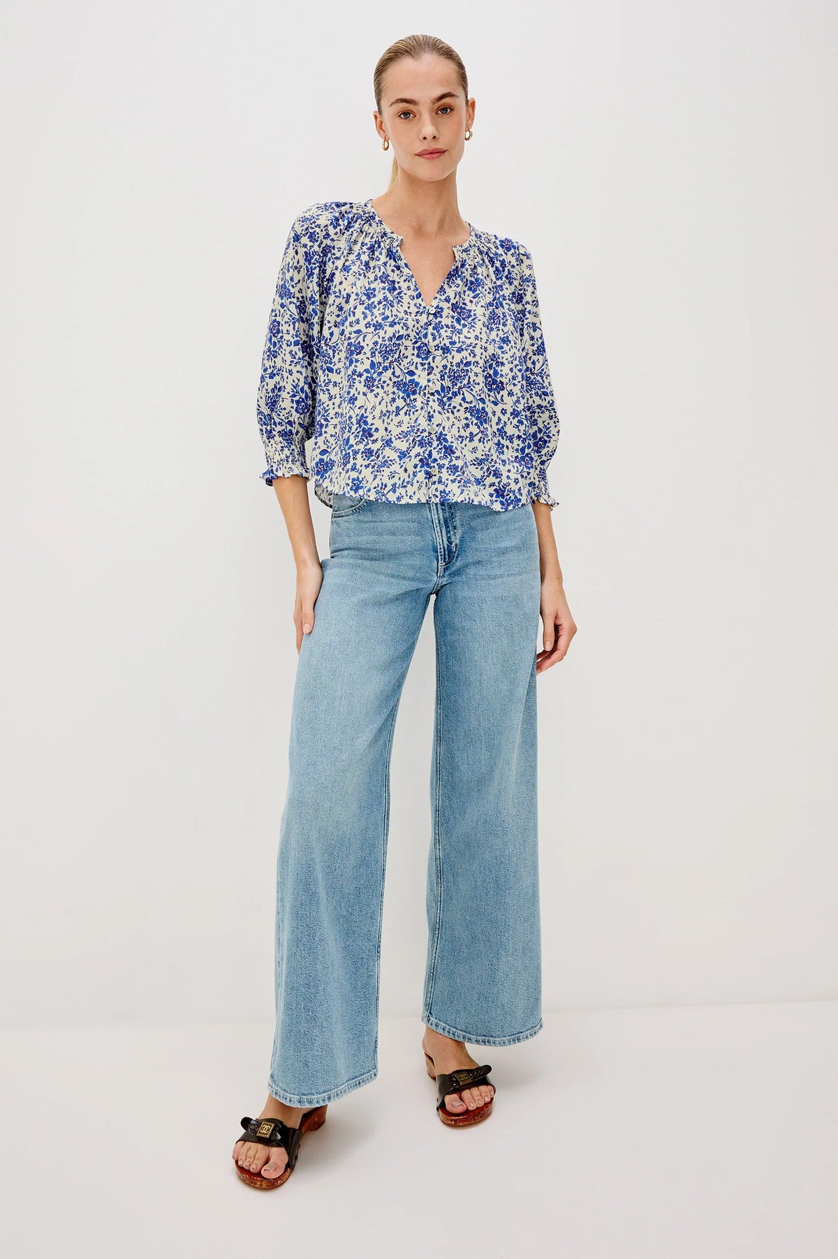 RAILS Mariah Top in Blue Margurite