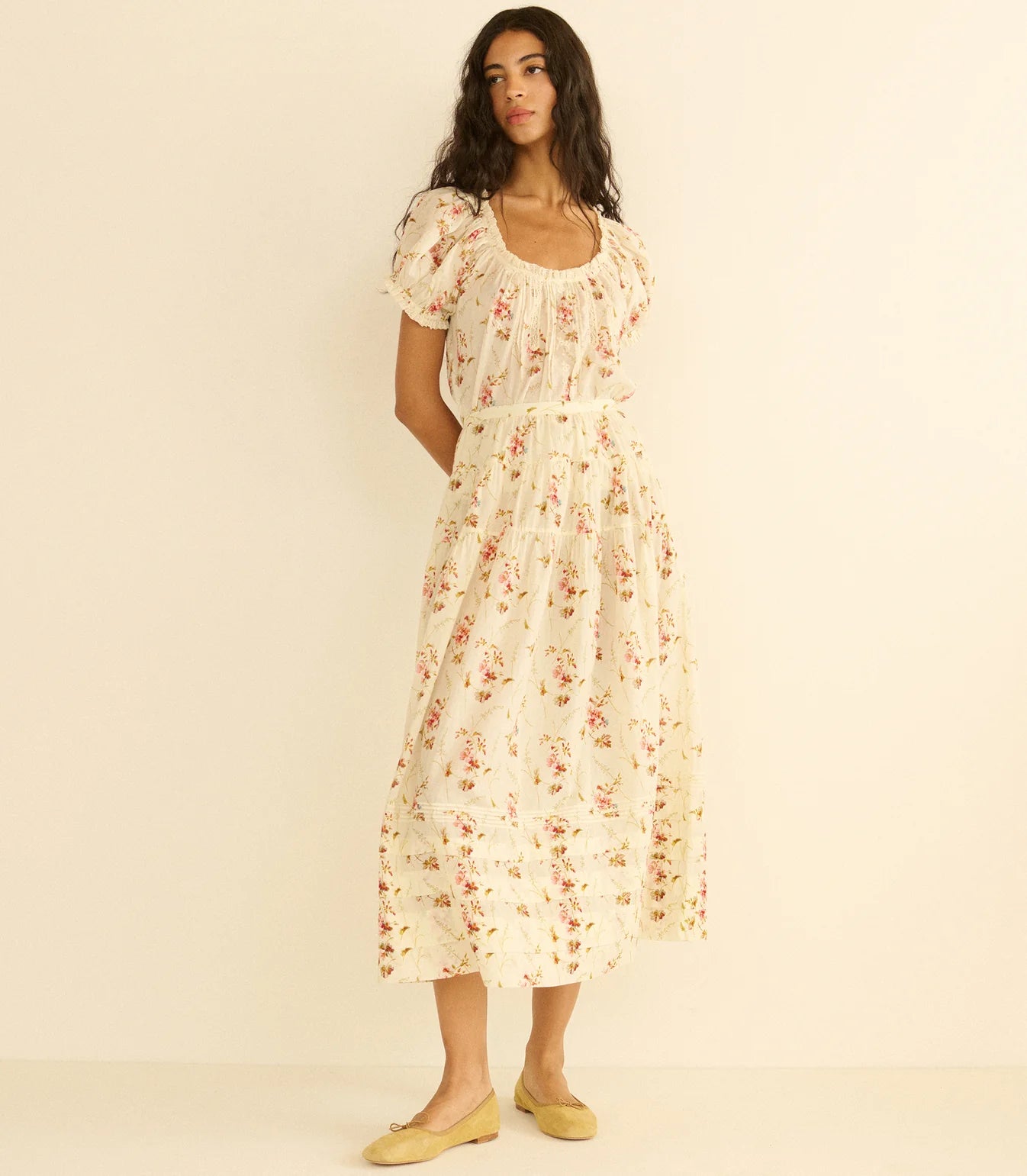 DÔEN Frederica Top in Blanc Prairie Rose
