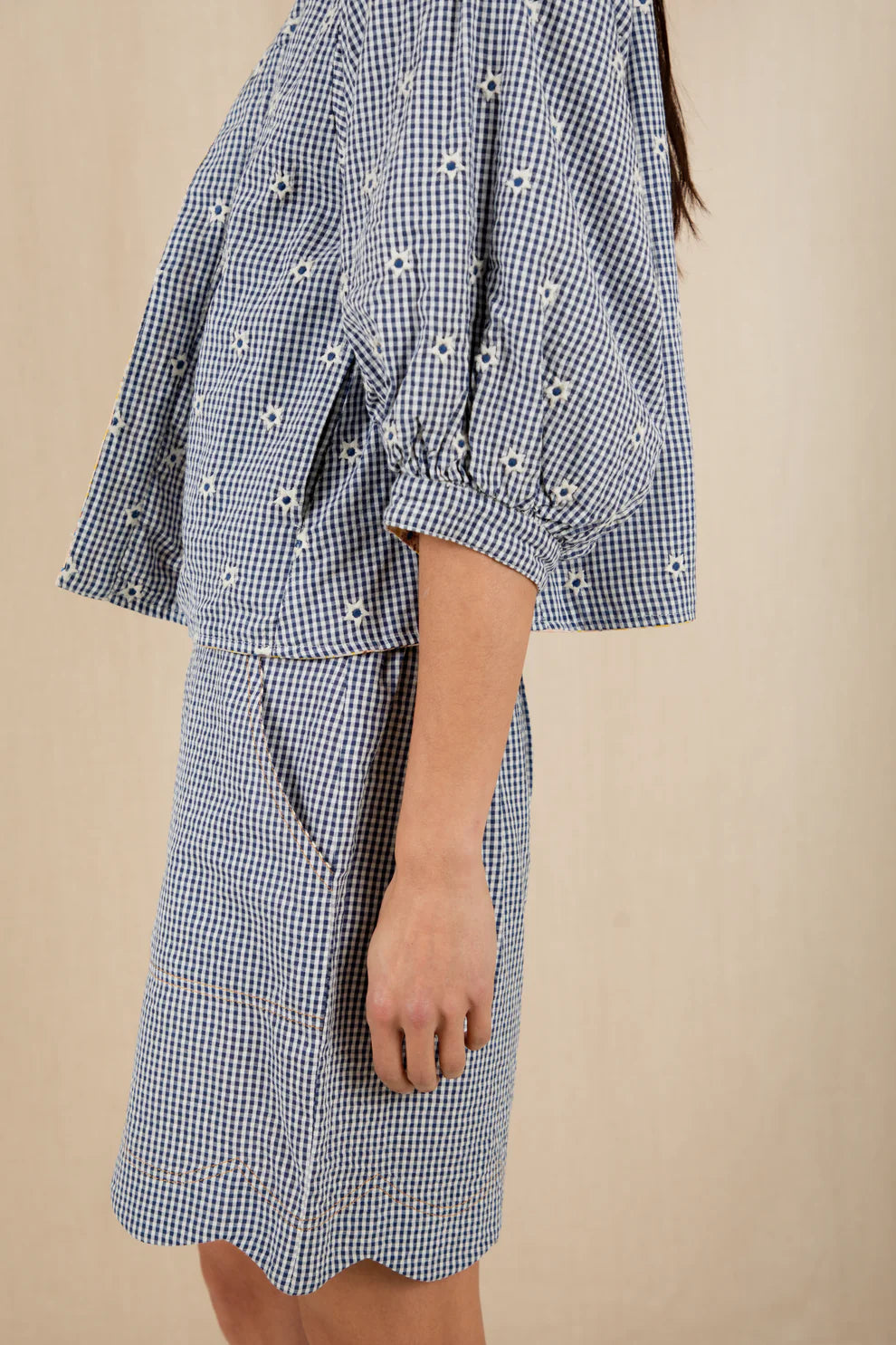 BONTE Mary Short in Navy Gingham