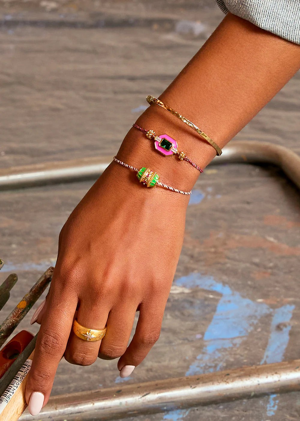 MYA BAY Art Deco Bracelet - Fuchsia
