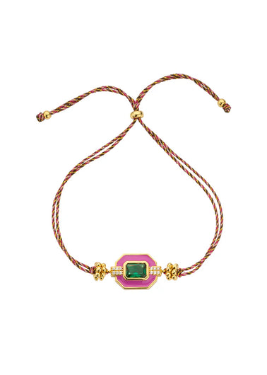 MYA BAY Art Deco Bracelet - Fuchsia