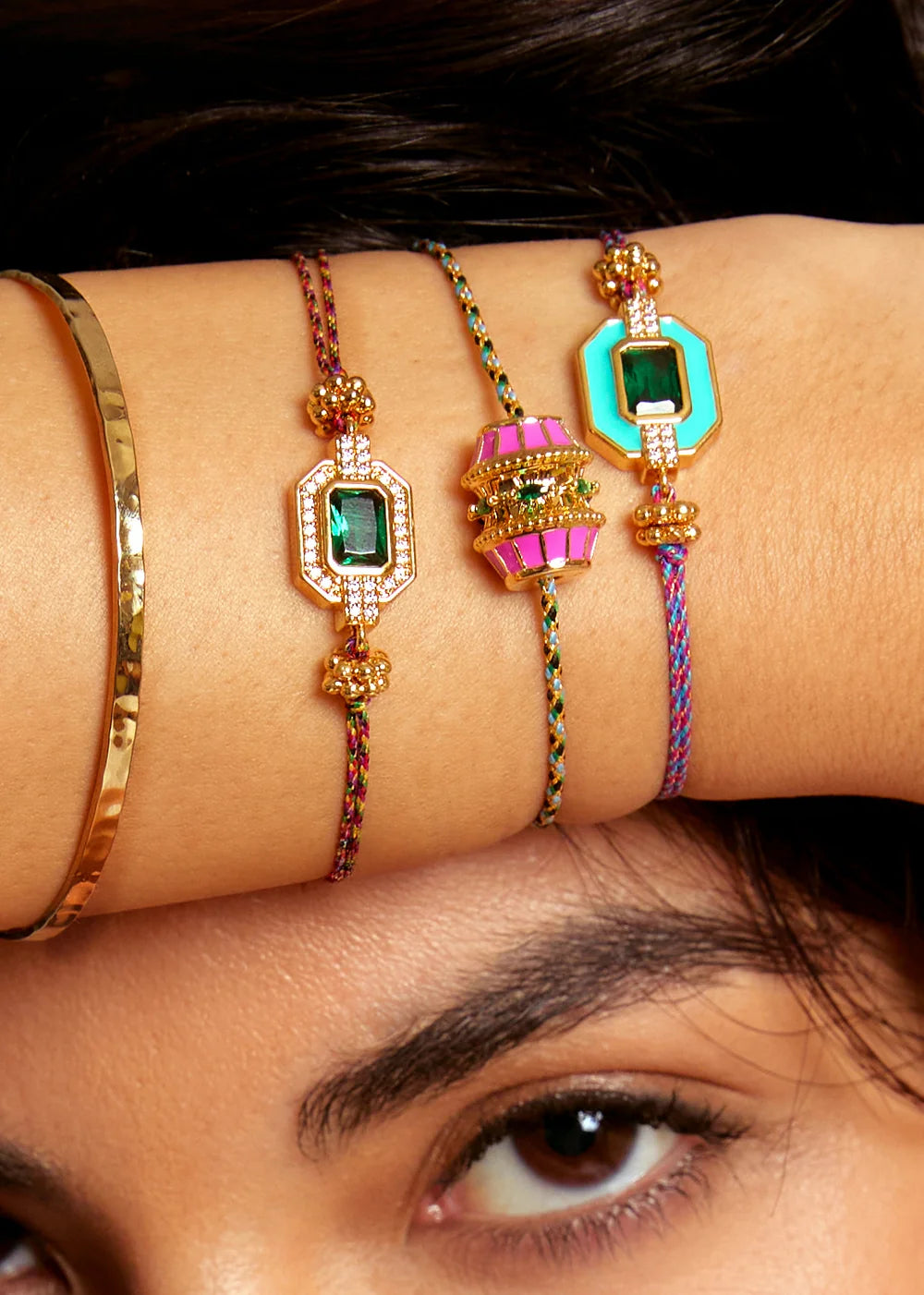 MYA BAY Art Deco Bracelet - Turquoise