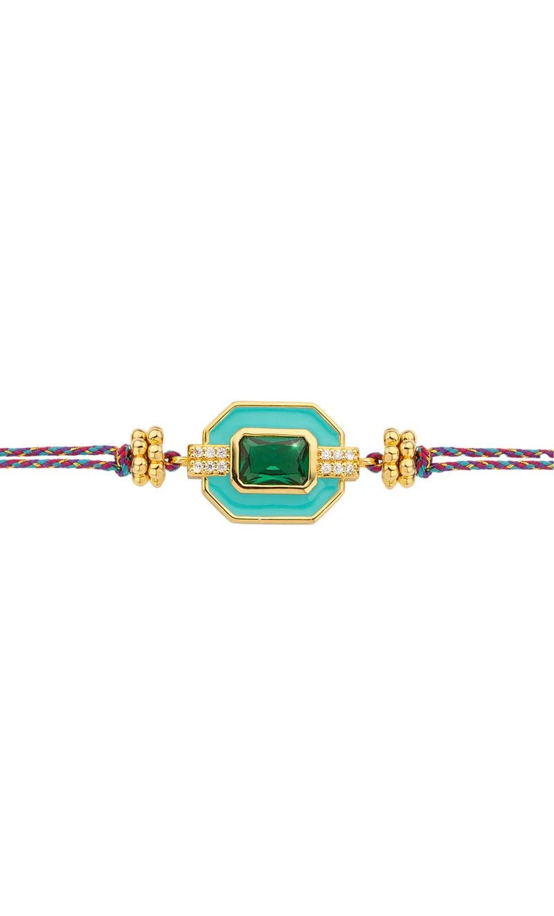 MYA BAY Art Deco Bracelet - Turquoise