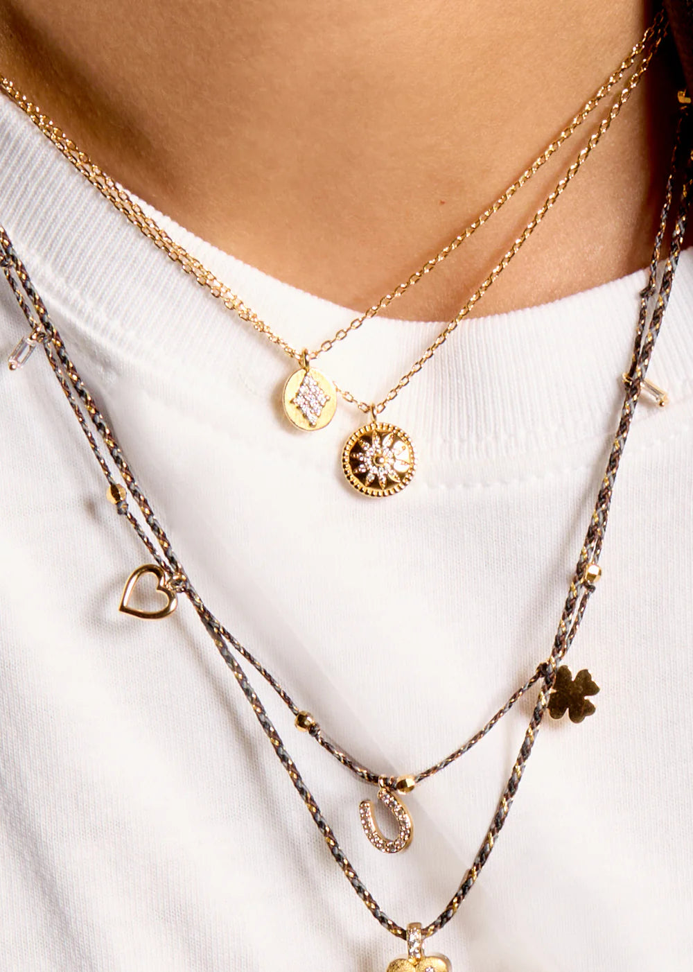 MYA BAY Flower Necklace - Ivory