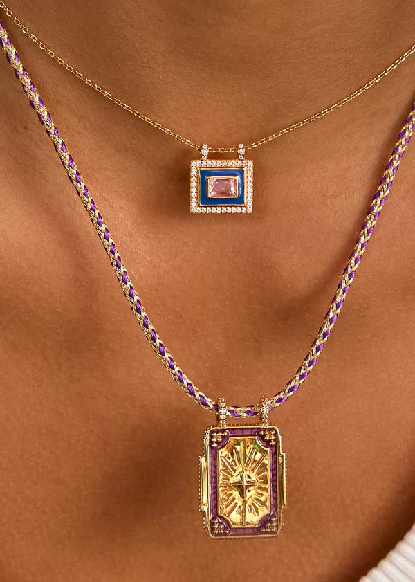 MYA BAY Mystic Twice Boheme Necklace - Purple