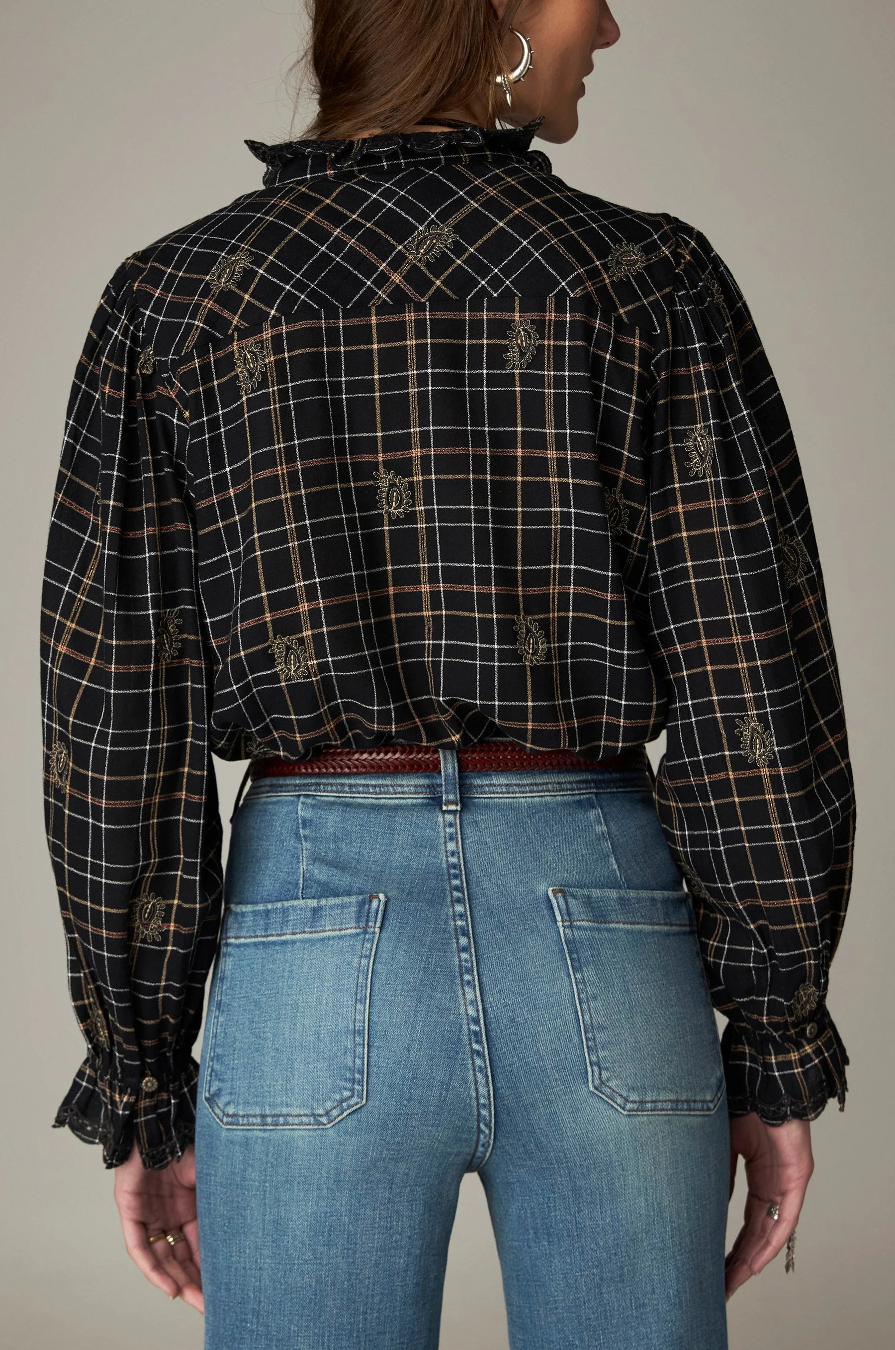 Maison Hotel Coco Blouse - Black Check