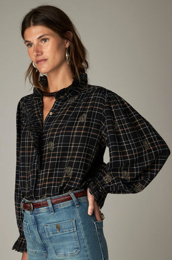 Maison Hotel Coco Blouse - Black Check
