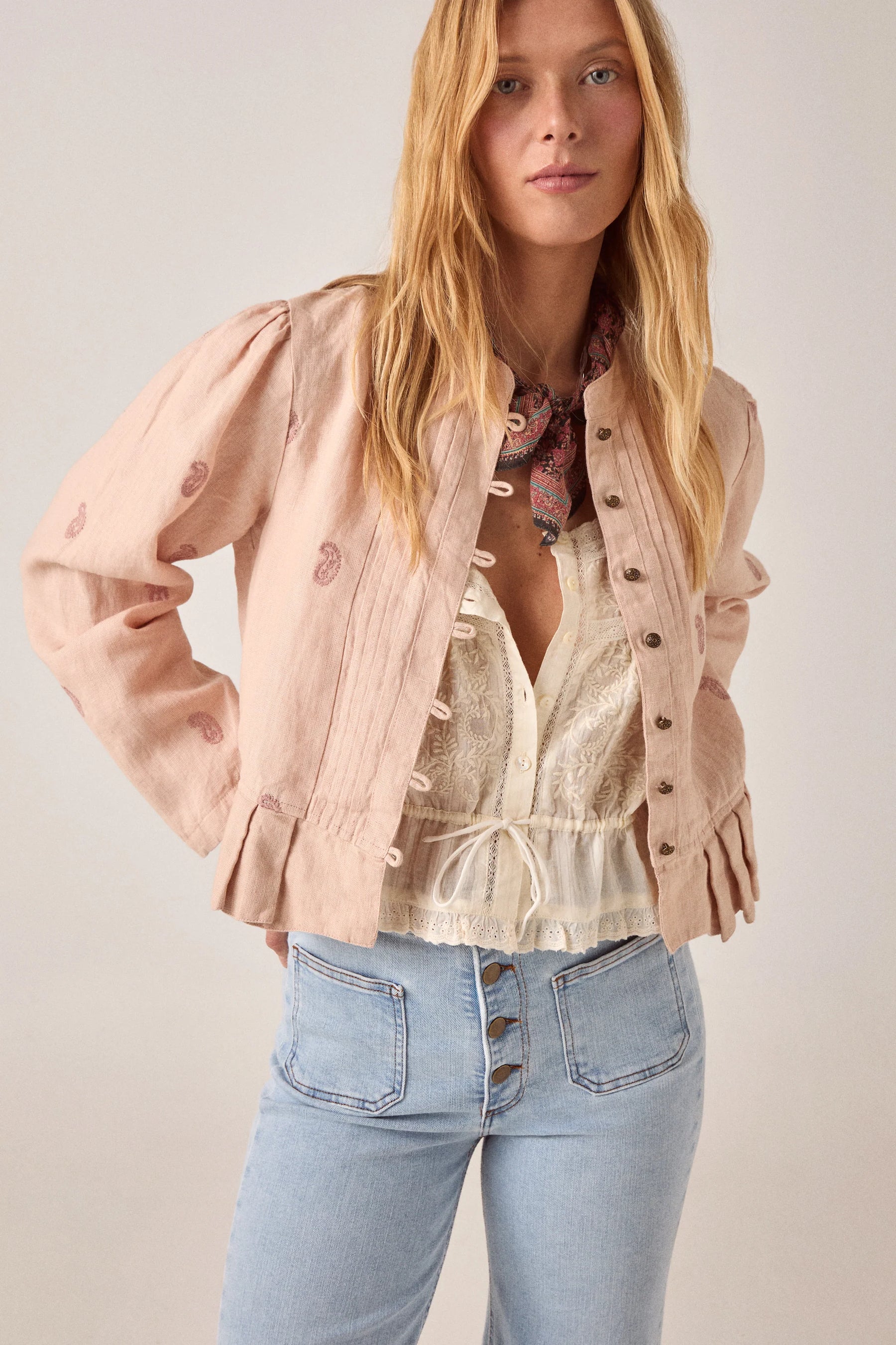 Maison Hotel Edgard Degas Jacket in Antique Blush