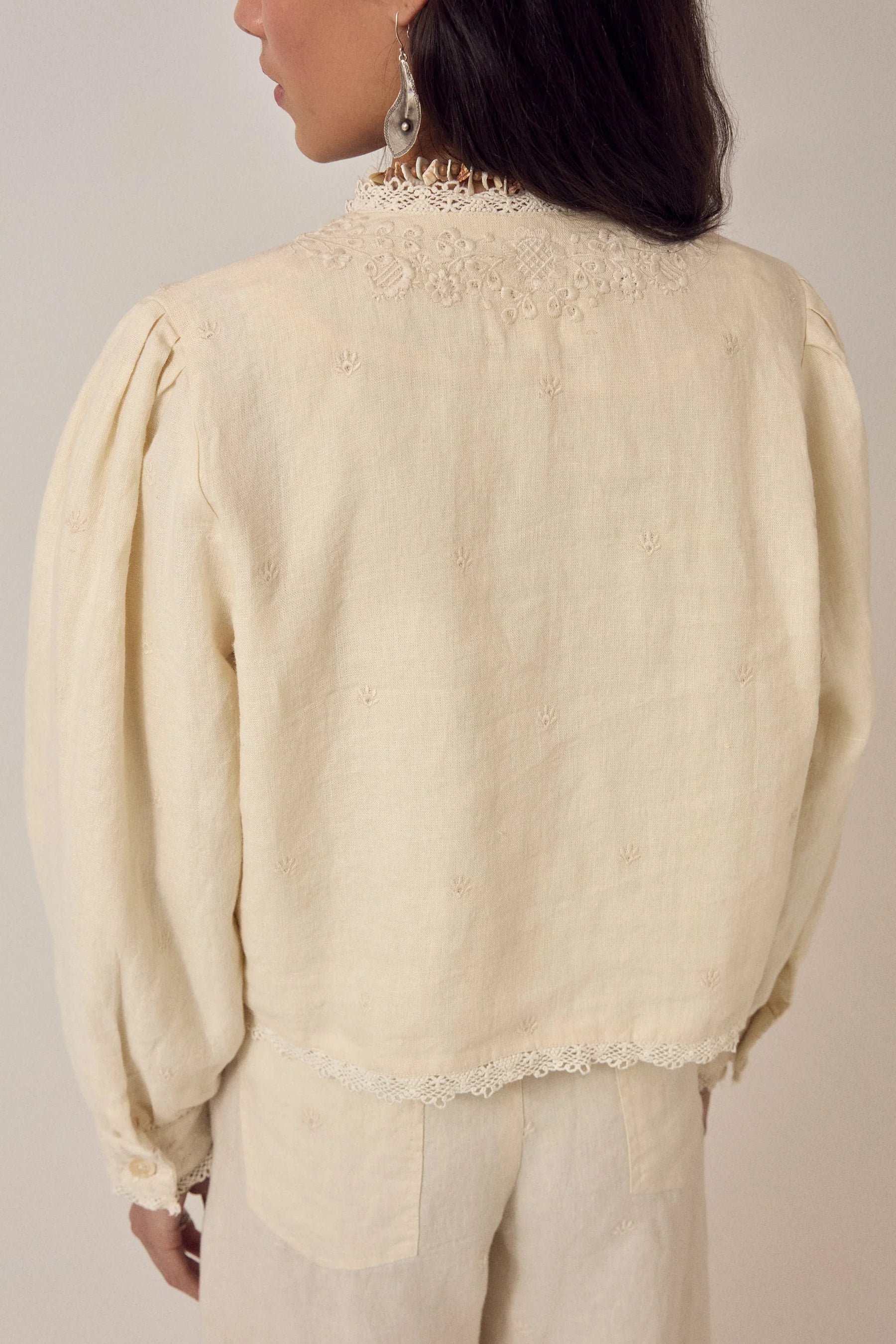 Maison Hotel Otelo Solstice Linen Jacket in Ivory