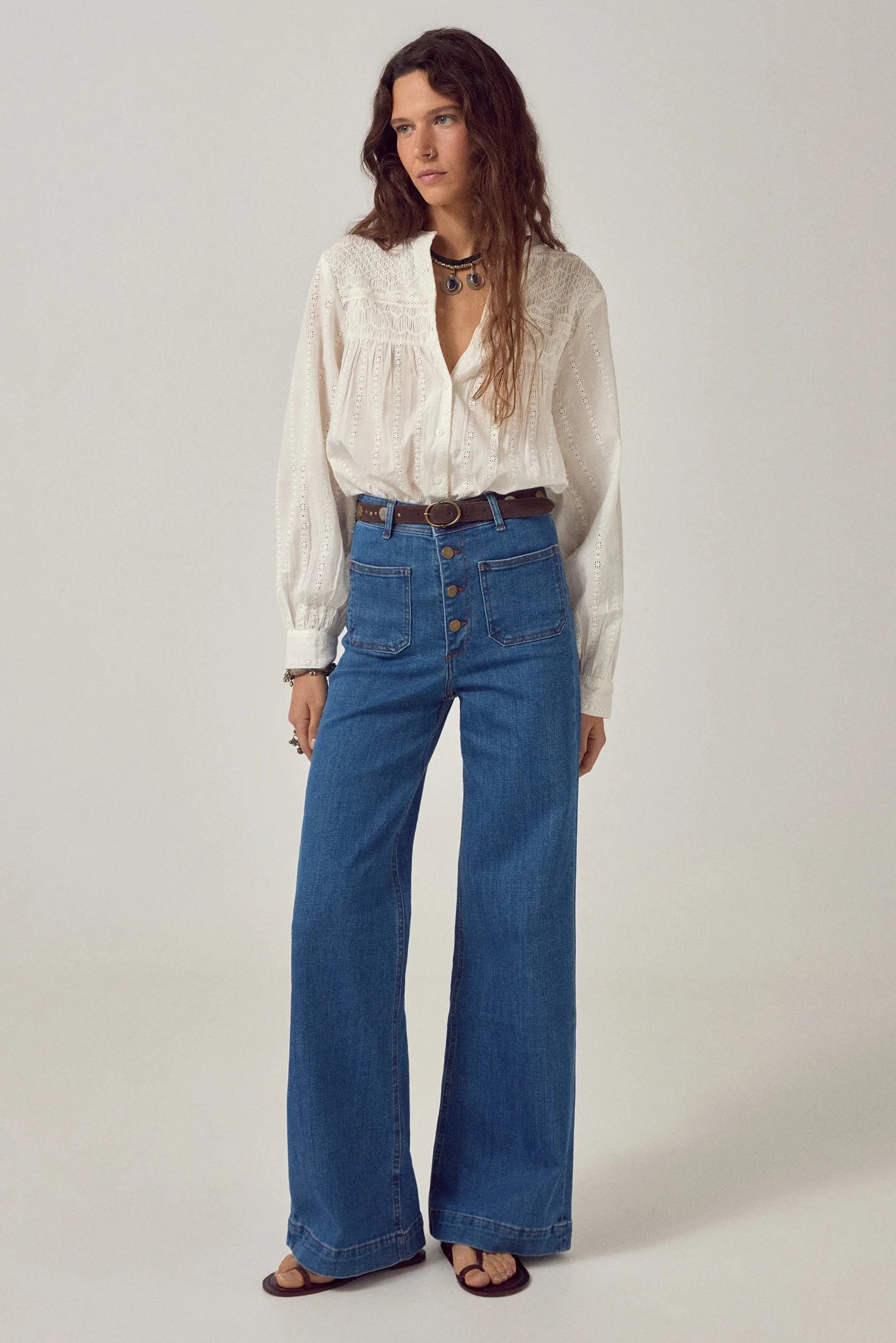Maison Hotel Paoli Sapore Di Sale Blouse in Blanco