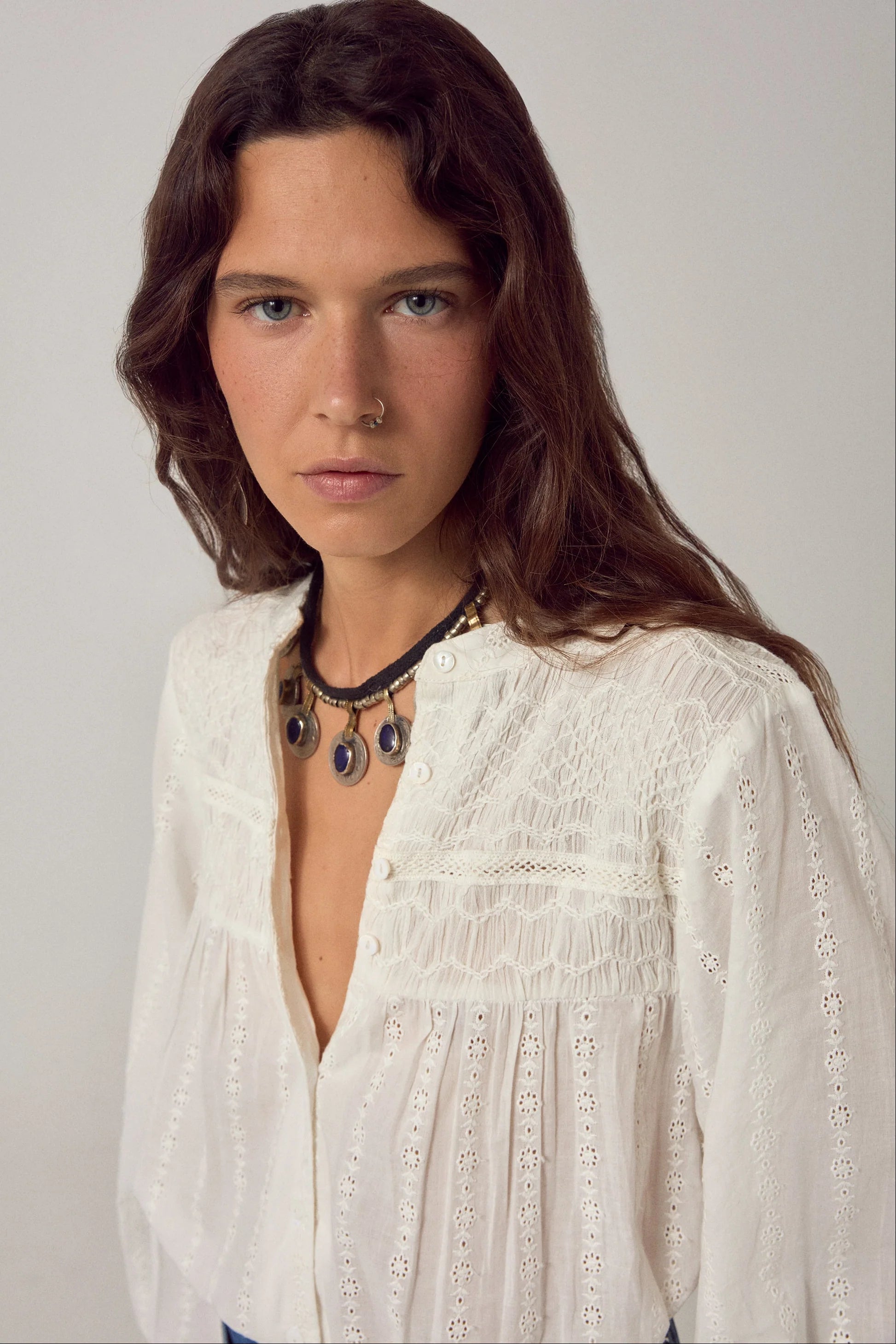 Maison Hotel Paoli Sapore Di Sale Blouse in Blanco