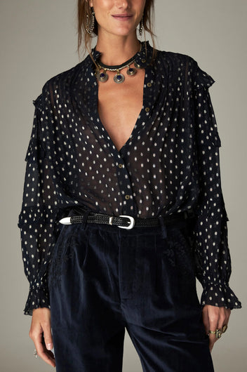 Maison Hotel Simona  Blouse - Navy