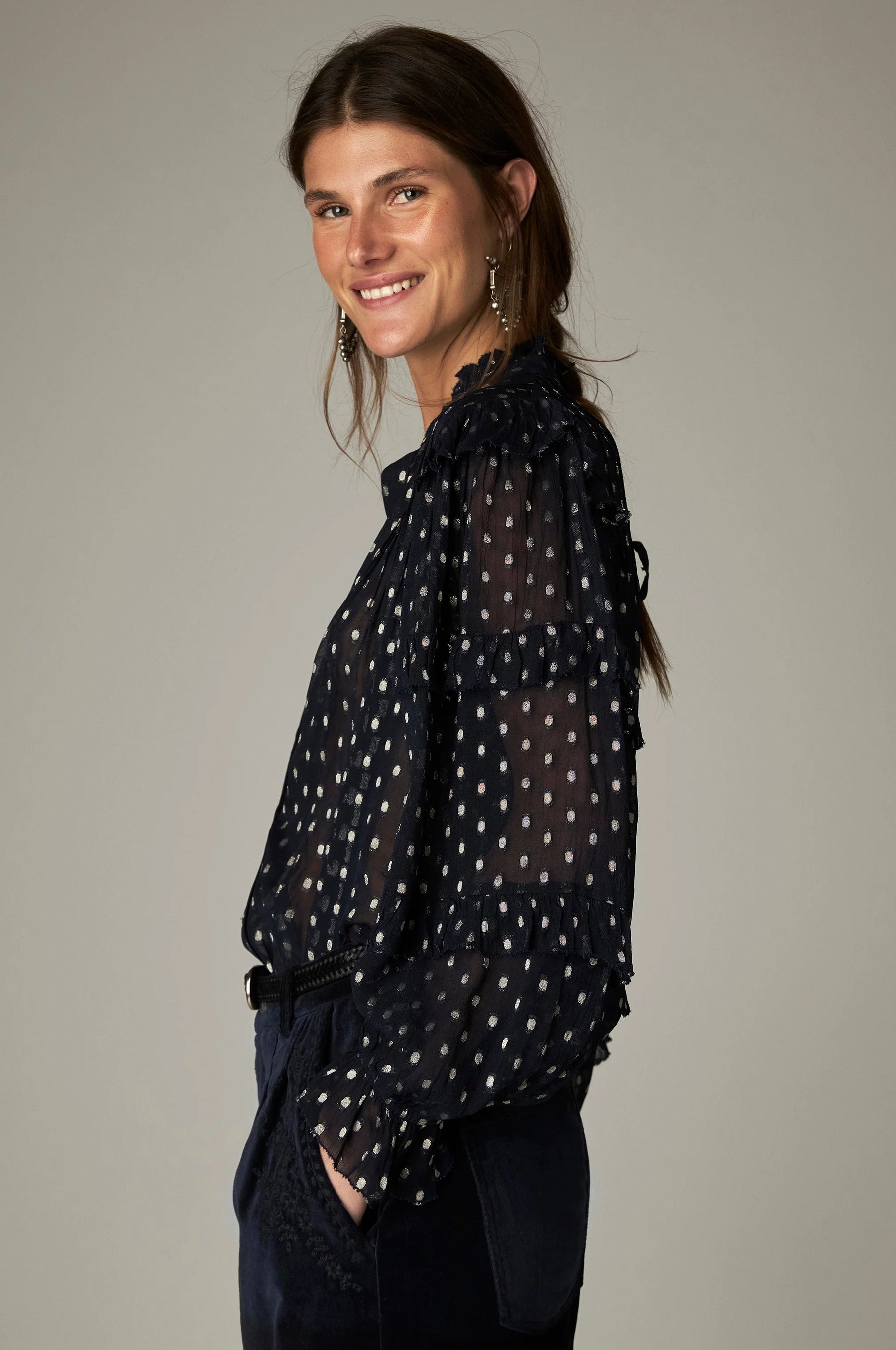 Maison Hotel Simona  Blouse - Navy