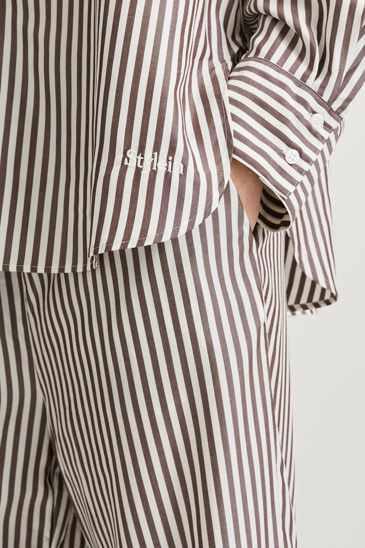 StyleIn Mandria Shirt in Brown Stripe