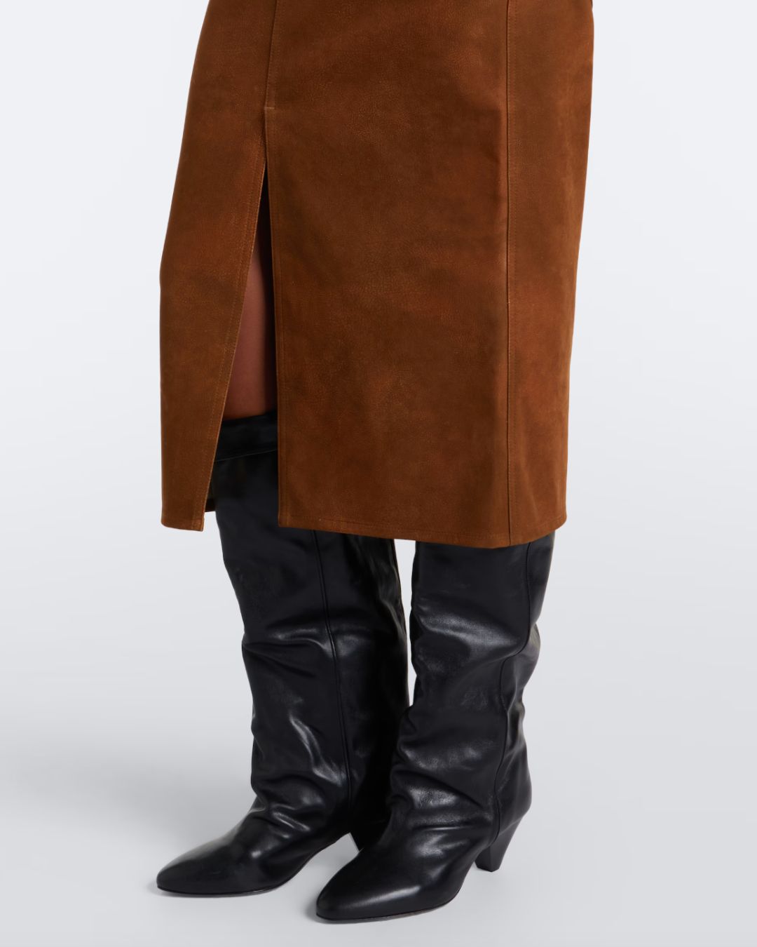 Marant Etoile Bisane Faux Suede Skirt - Brown