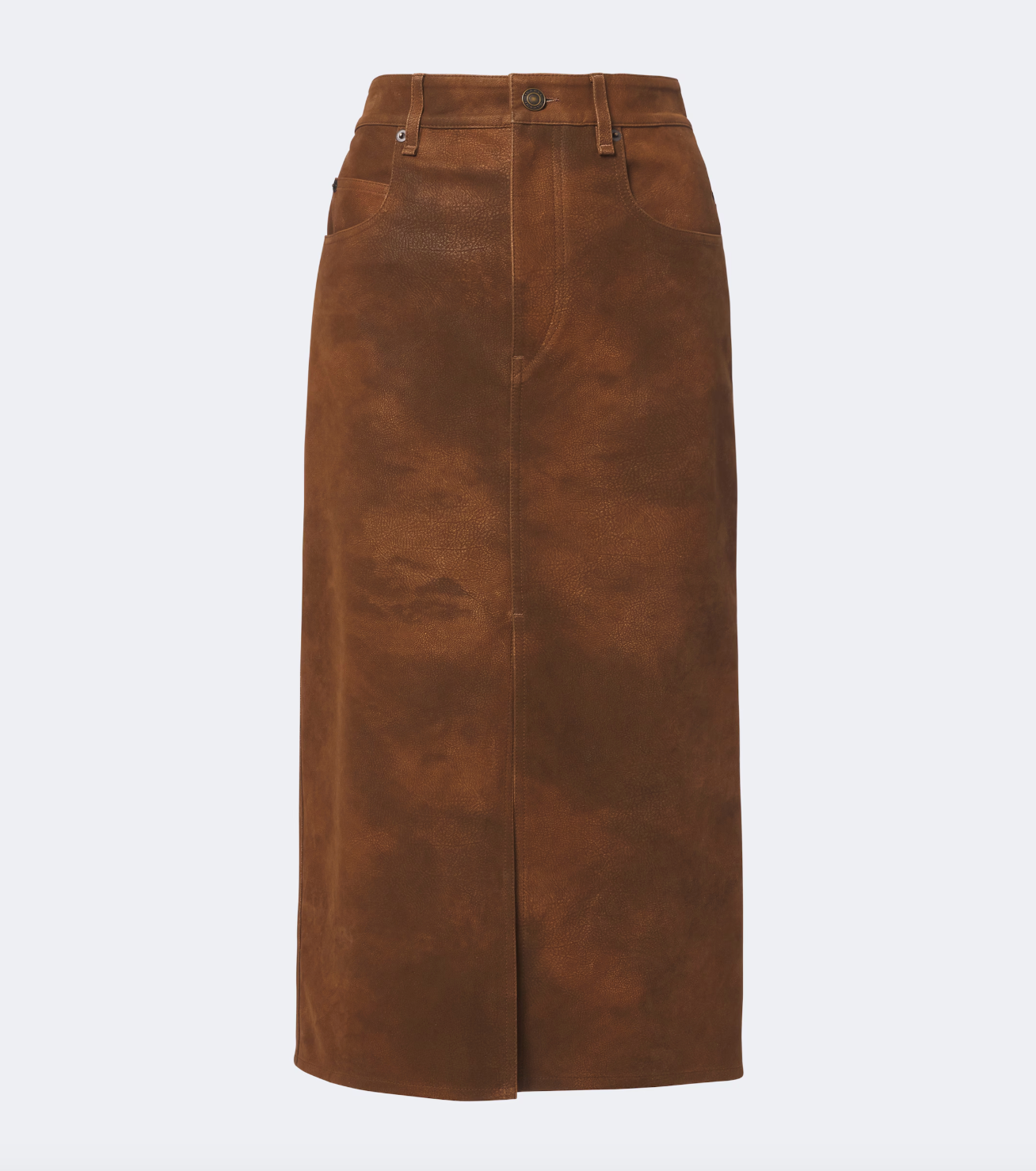 Marant Etoile Bisane Faux Suede Skirt - Brown