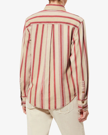 Marant Etoile Gelva Shirt in Beige, Red