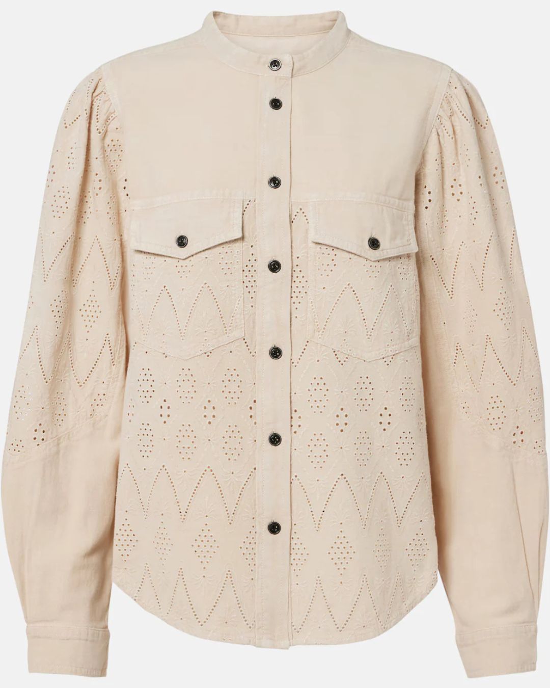 Marant Etoile Kaina Dotted Cutwork Shirt - Beige