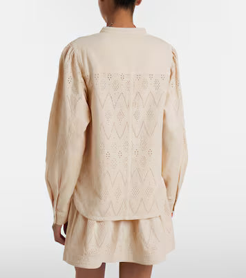 Marant Etoile Kaina Dotted Cutwork Shirt - Beige