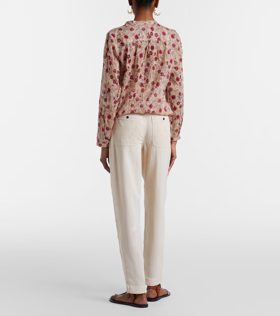 Marant Etoile Kylea Dotted Cutwork Trousers - Beige