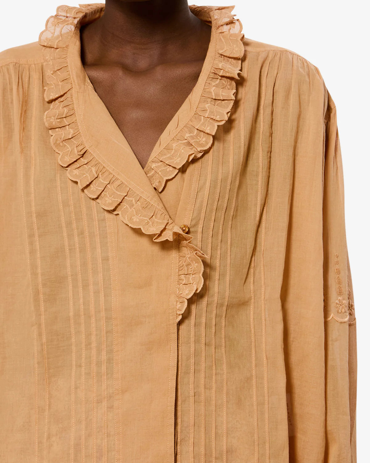 Marant Etoile Leota Cotton Blouse  - Caramel
