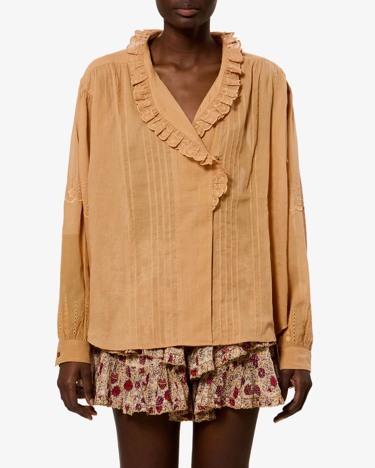 Marant Etoile Leota Cotton Blouse  - Caramel