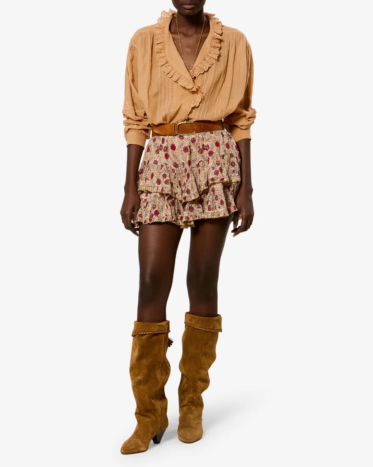 Marant Etoile Leota Cotton Blouse  - Caramel