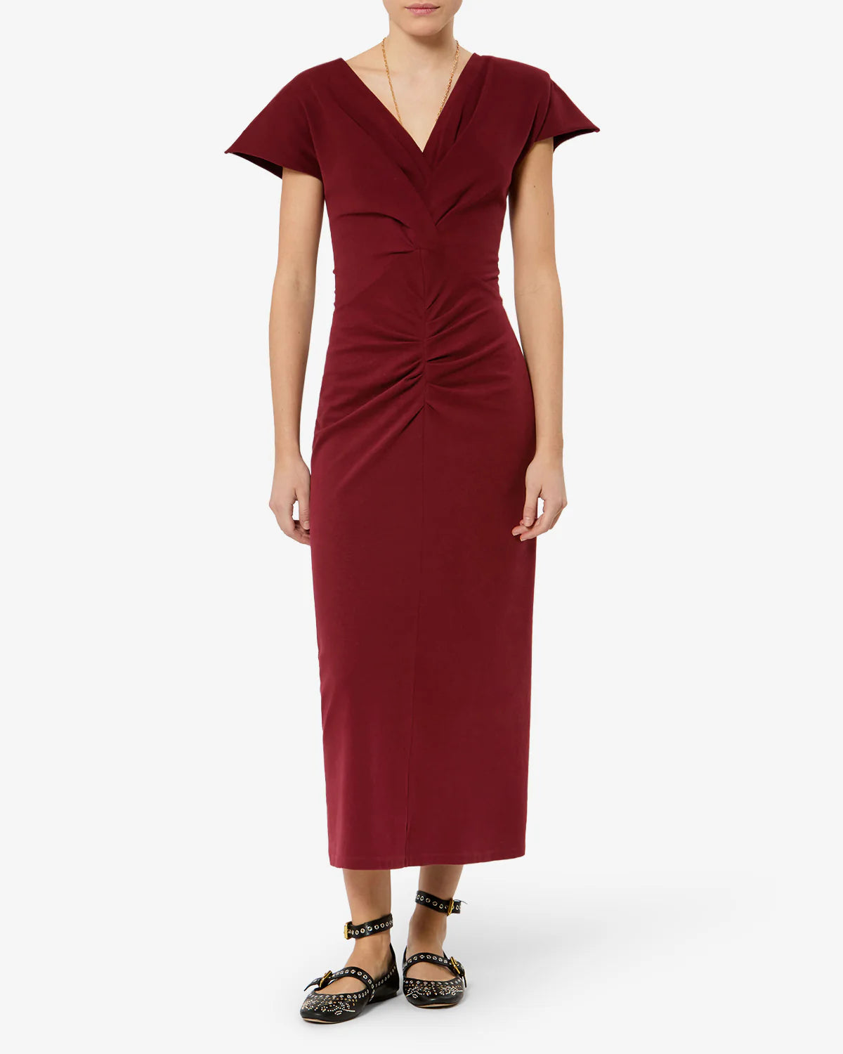 Marant Etoile Nadra Dress - Dark Burgundy