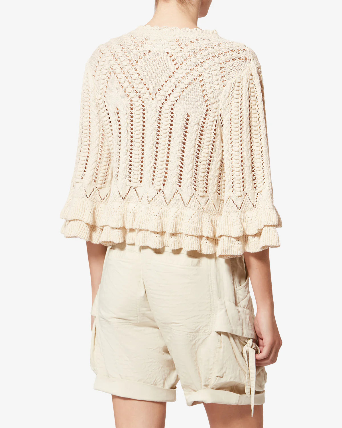 Marant Etoile Norma Crochet Knit in Ecru