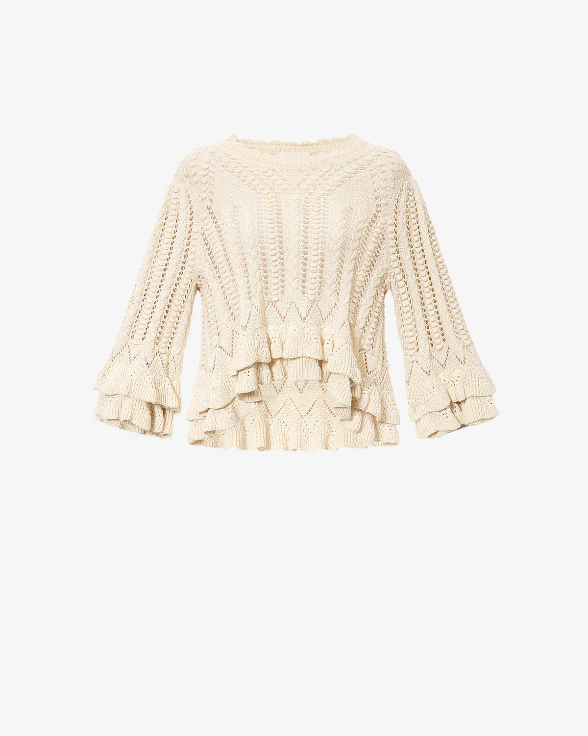 Marant Etoile Norma Crochet Knit in Ecru