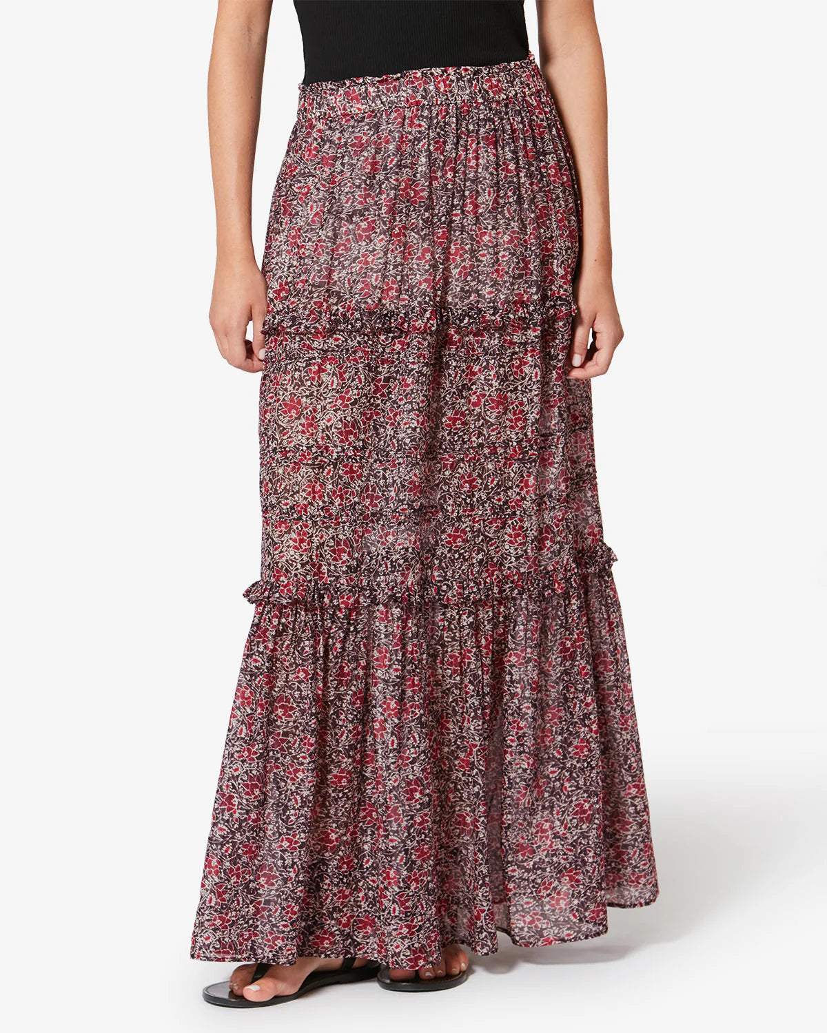 Marant Etoile Volomia Skirt in Crushed Berry