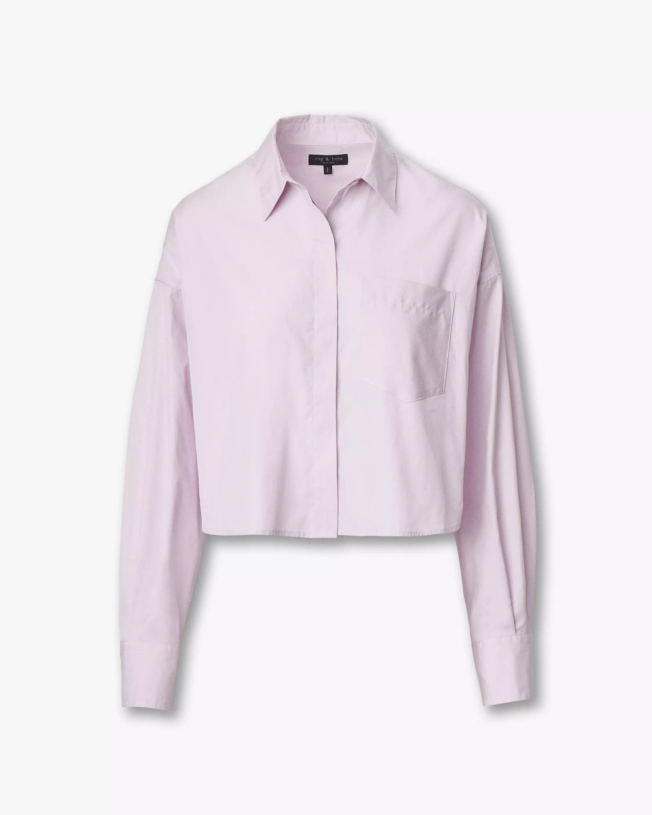 Rag & Bone Marin Cropped Shirt in Lavender