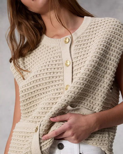 R&B Marlee Vest in Turtledove