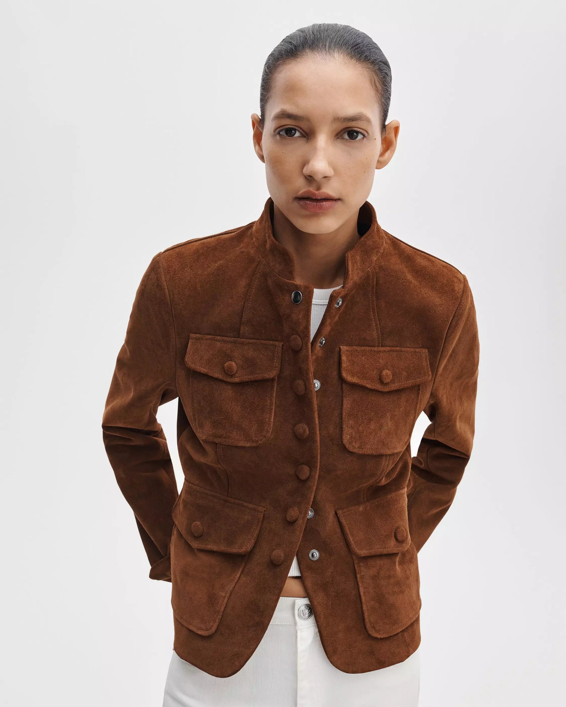 Rag & Bone Mercer Suede Blazer - Brown