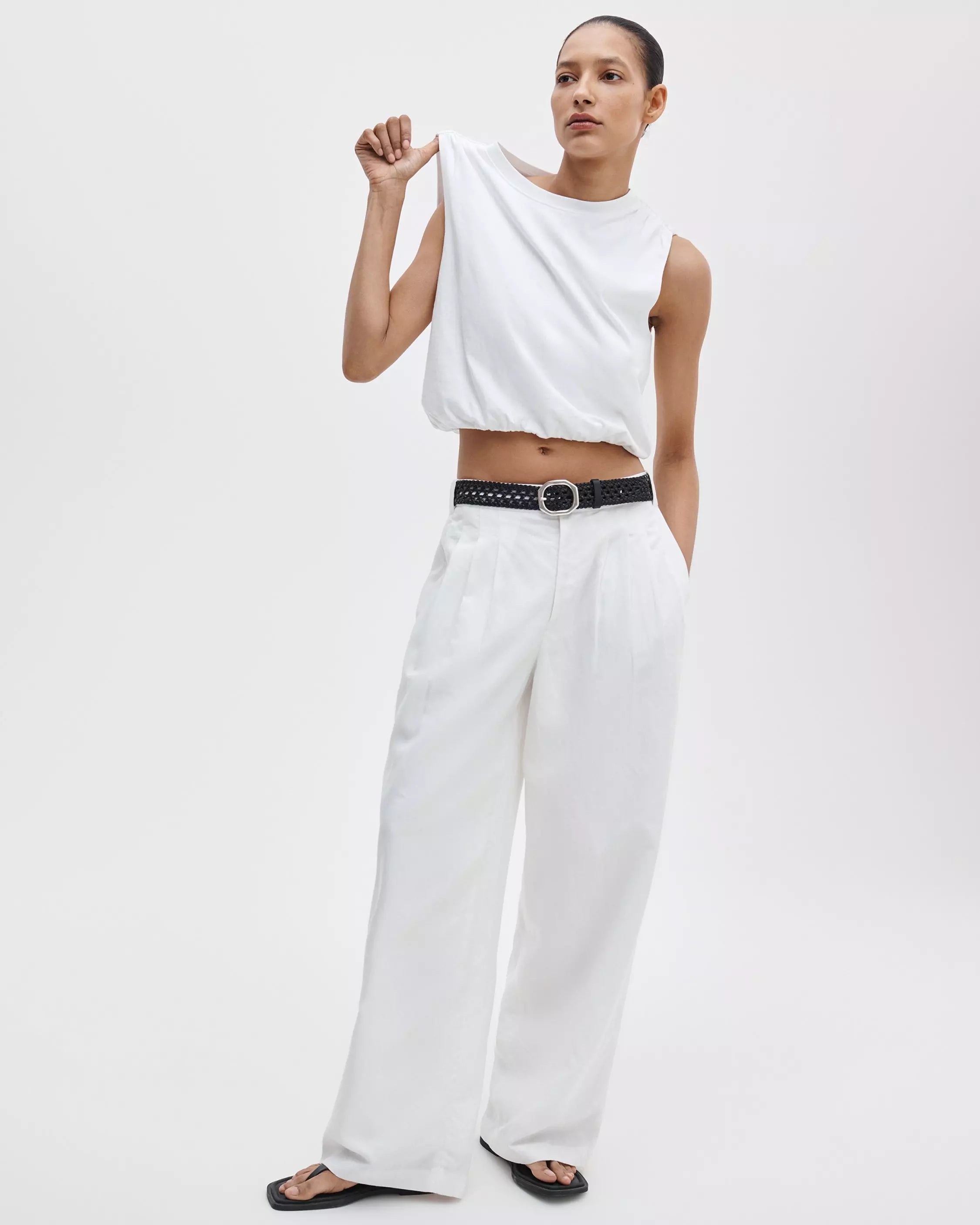 Rag & Bone Mica Bubble Top - White