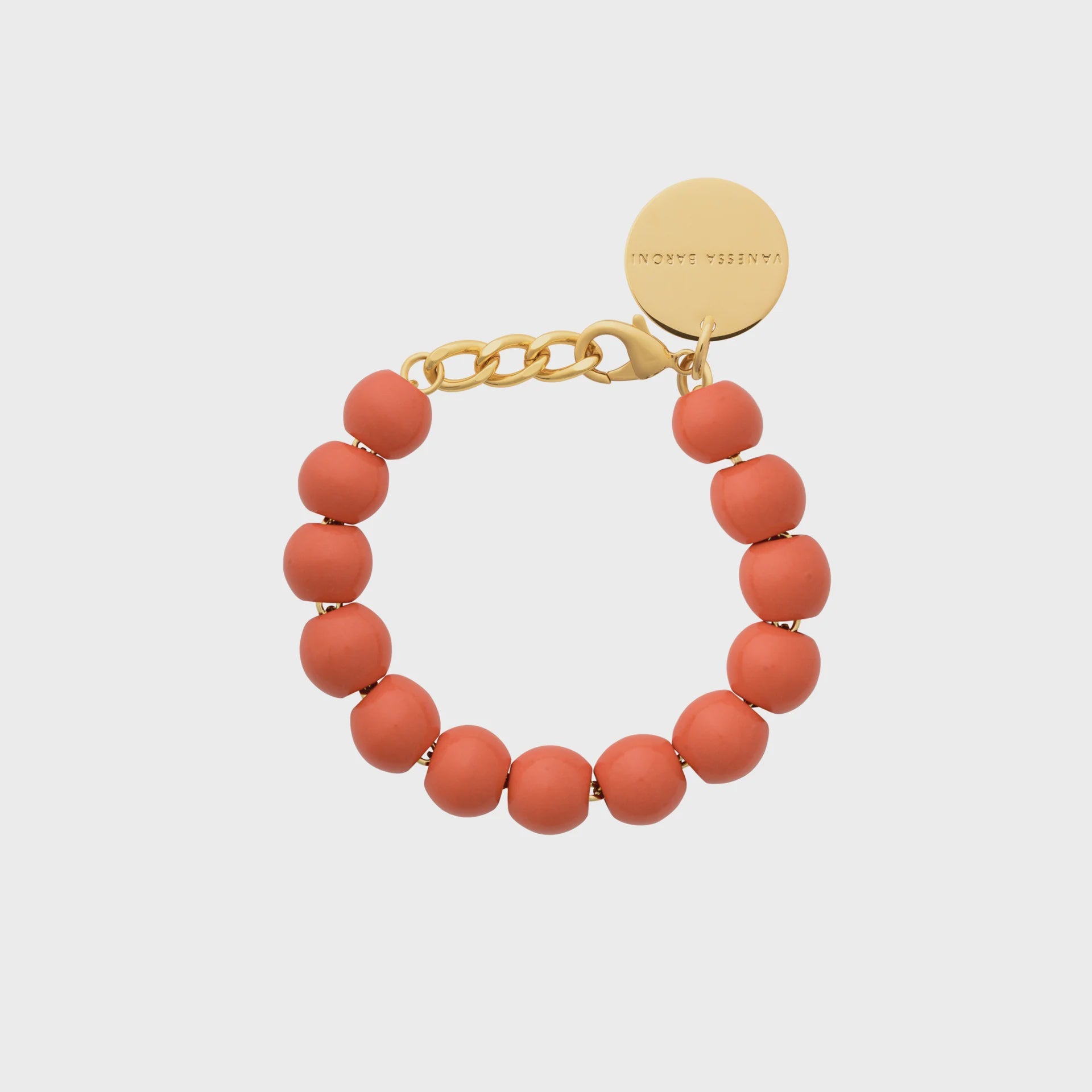V.BARONI Mini Beads Flex Bracelet in Lipstick