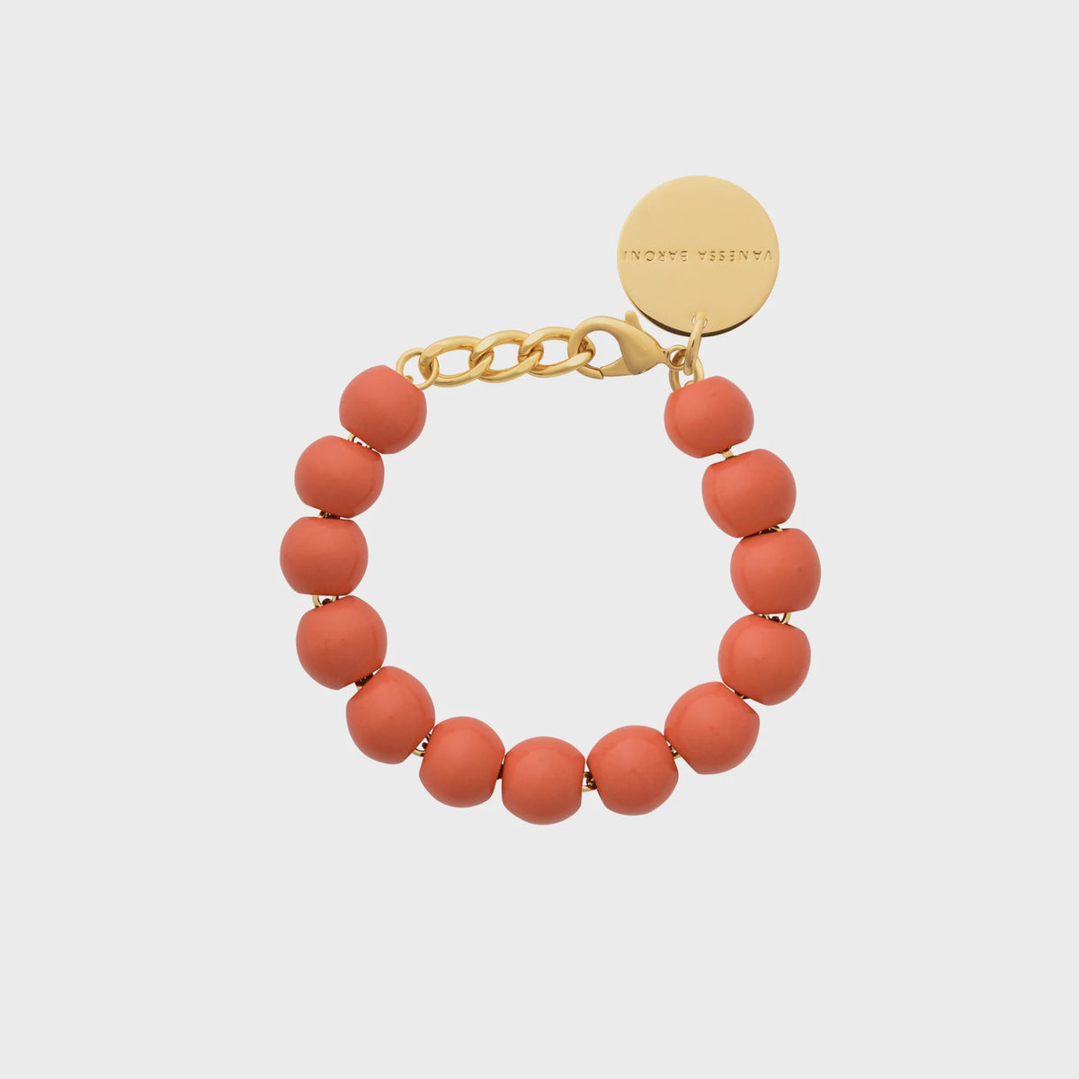 V.BARONI Mini Beads Flex Bracelet in Lipstick
