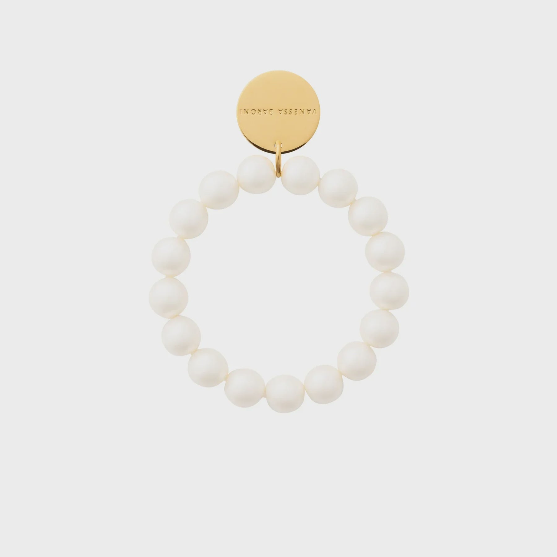 Vanessa Baroni Mini Beads Flex Bracelet Pearl
