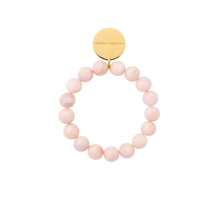 Vanessa Baroni Mini Beads Flex Bracelet - Ivory, Rose Marble