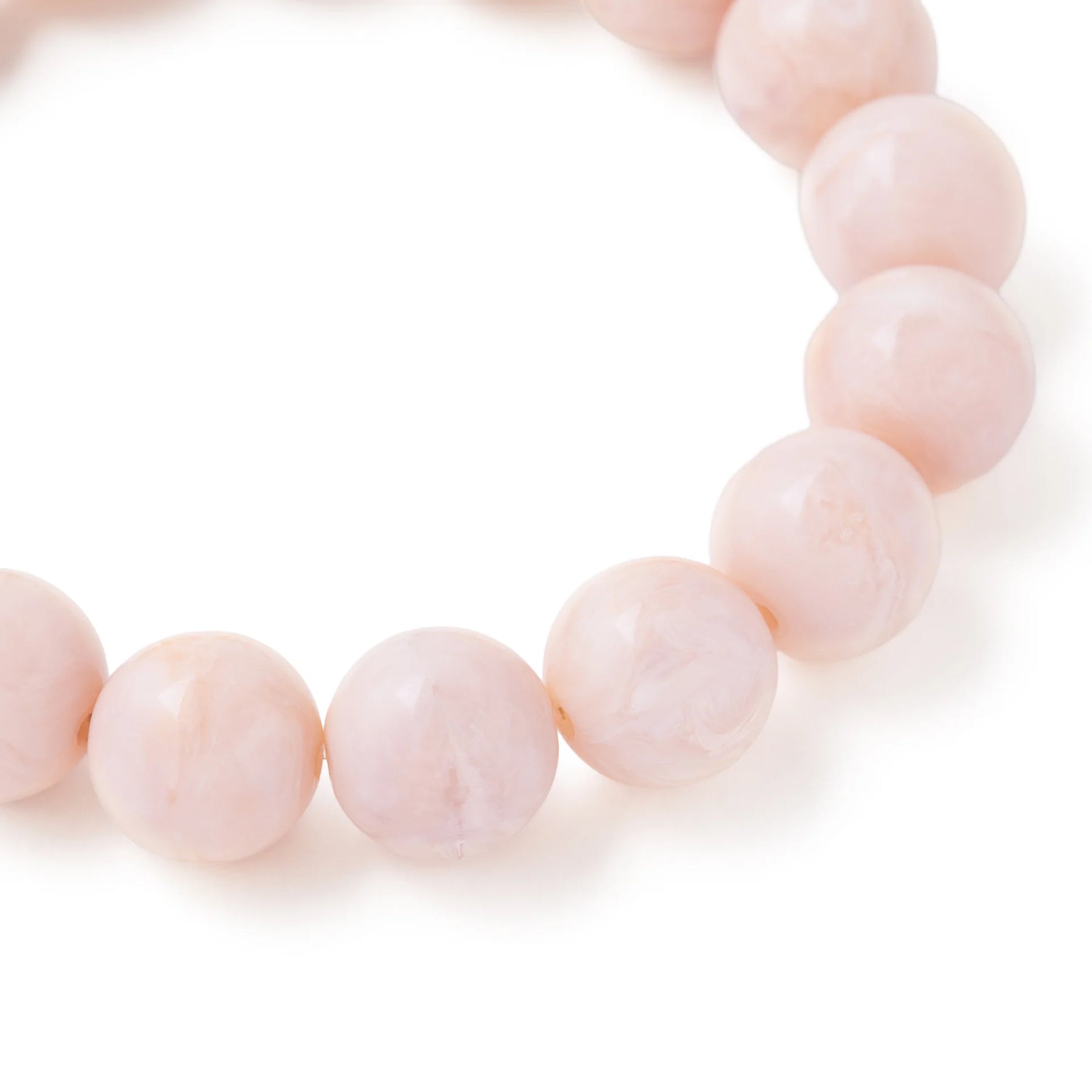 Vanessa Baroni Mini Beads Flex Bracelet - Ivory, Rose Marble