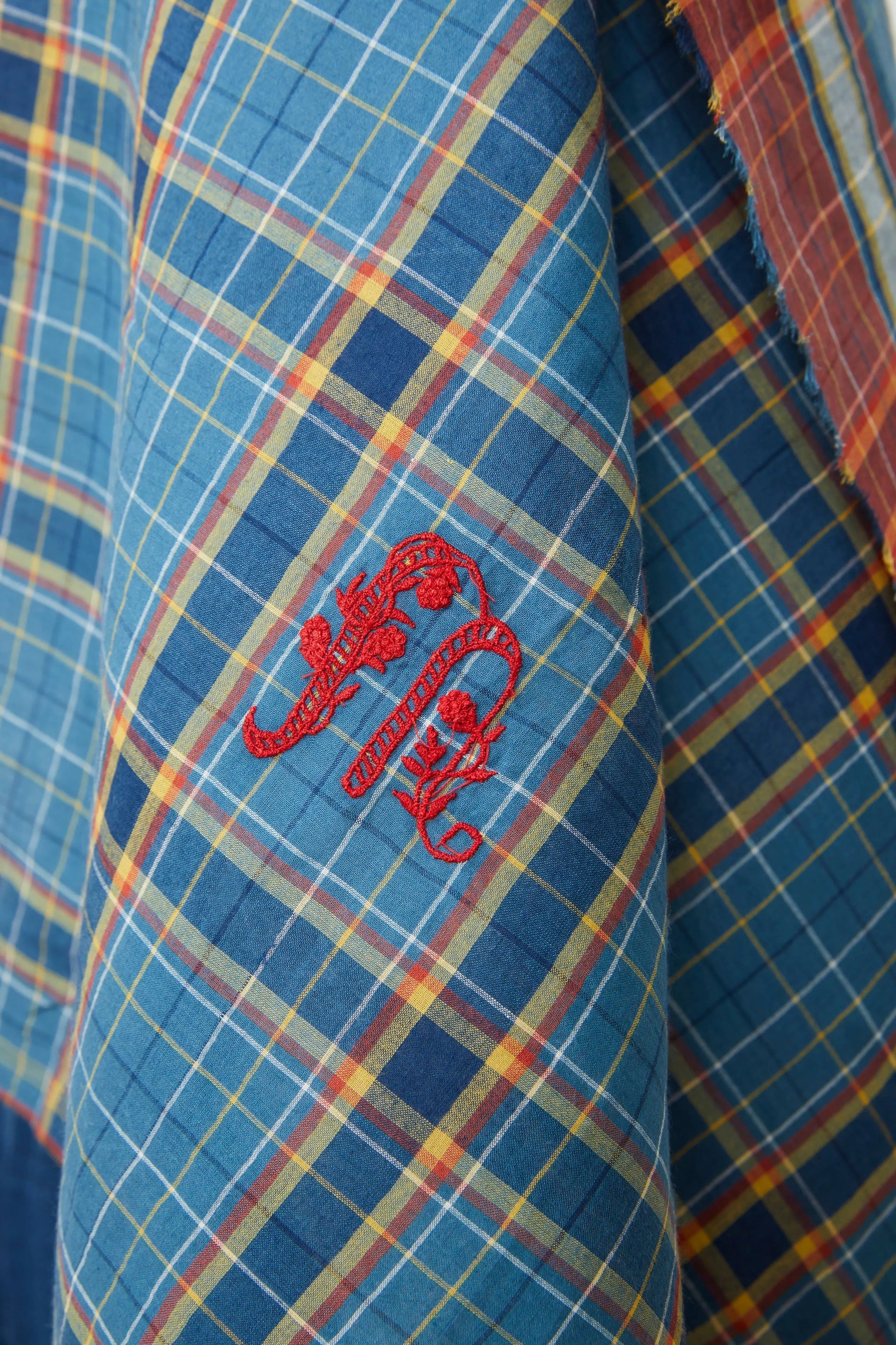 Moismont Alphabet 825 Scarf in Indigo