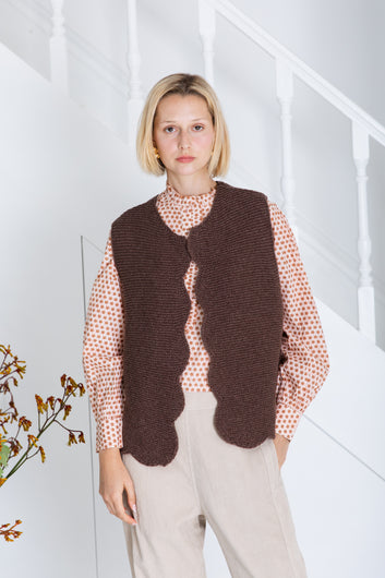 Bonte Naomi Gilet in Cocoa