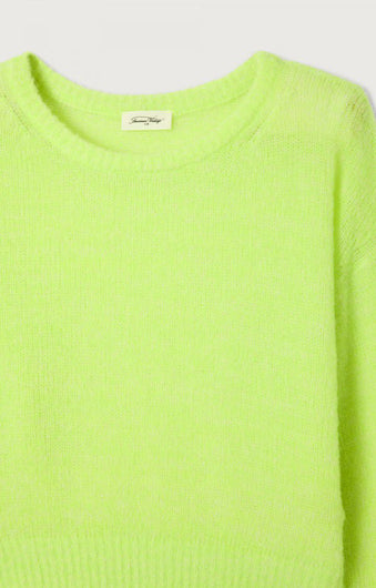 American Vintage Nuggy Knit Jumper in Lemonade Fluo
