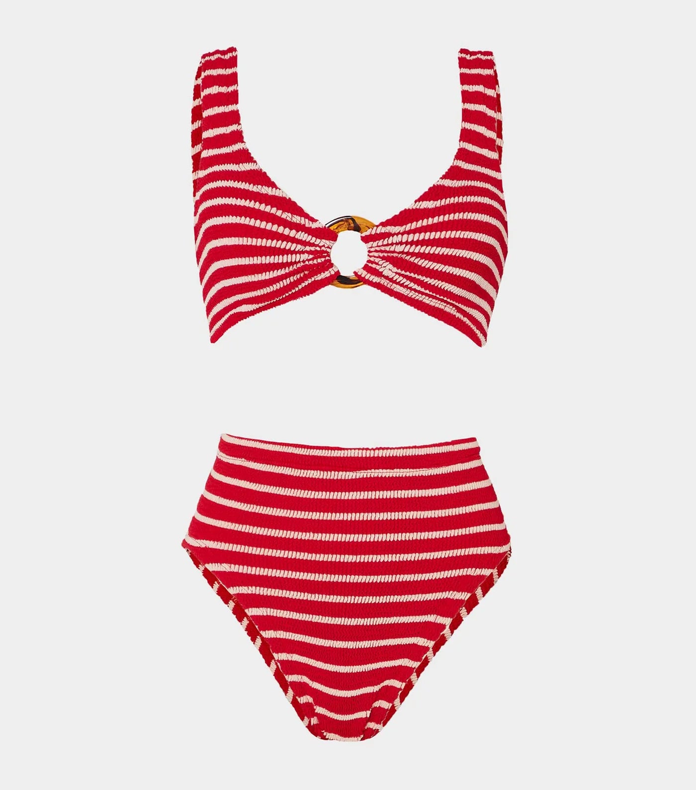 HUNZA G Nadine Bikini in Red, White