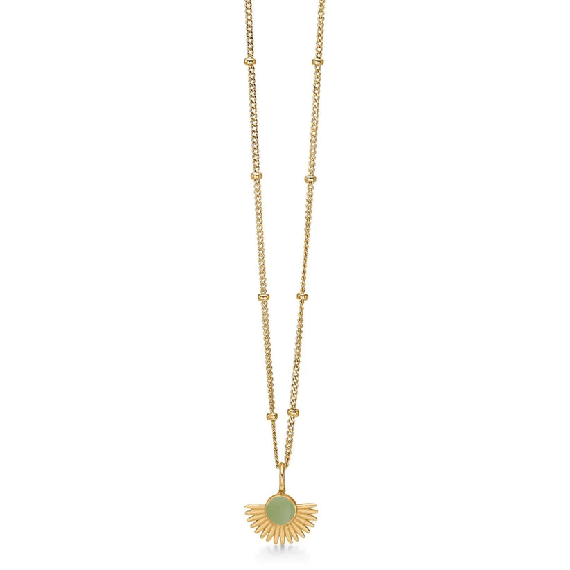 ENAMEL Soleil Necklace in Dusty Green