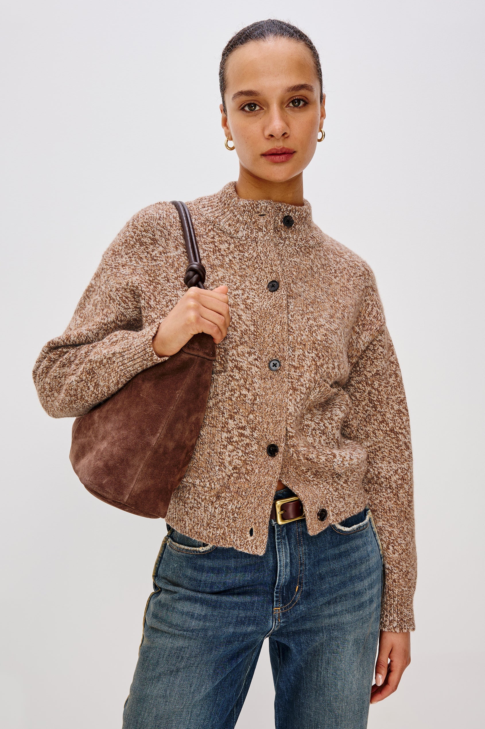 Rails Olvera Knit Cardigan in Umber Marl